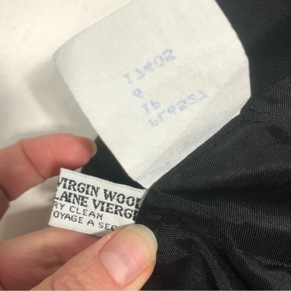 Vintage Proportion Petites Wool & Leather Blazer, size 6P - Picture 9 of 13